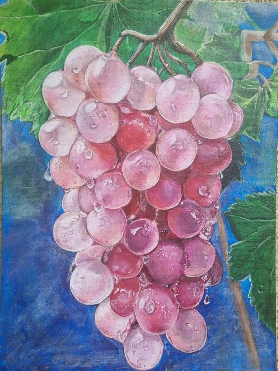 Pink grapes